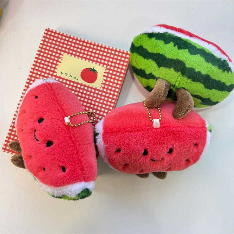 1/2 Stück Süße Wassermelonen Früchte Plüschtiere Spielzeug Schlüsselanhänger Anhänger Tasche Hängende Dekoration Rucksack Anhänger Geburtstagsgeschenke Paar Schlüsselanhänger