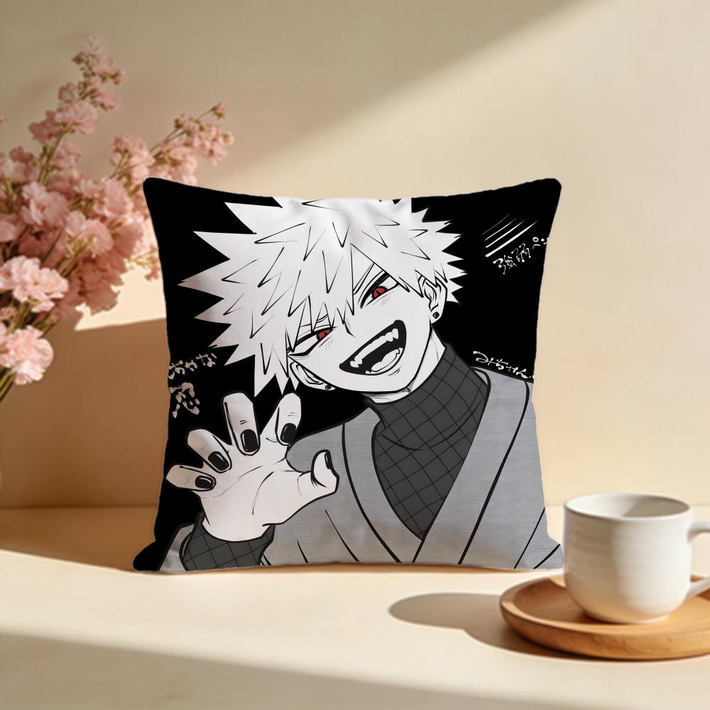 Trendy MMy Hero Academiaable Cushion Cover Stylish Washable Pillow Cover Ideal for Couch Bedroom Car Decoration