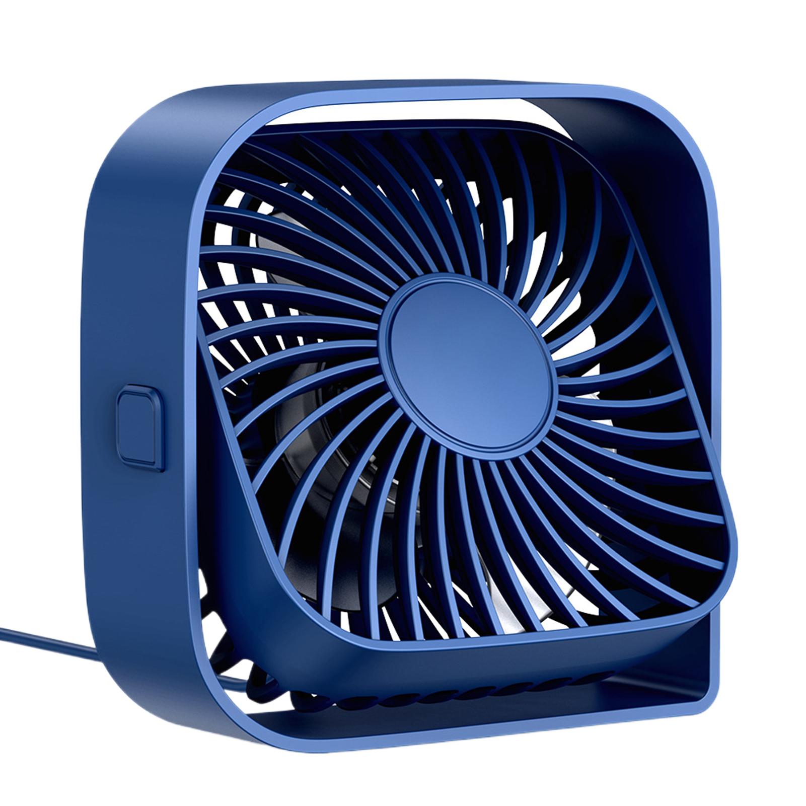 

Adjustable Angle Desktop Student Office Small Fan For Mobile Cooling Office Computer Desktop USB Fan темно-синий
