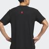 Adidas Logo Letter Print Pattern Round Neck Short Sleeve T-Shirt Men T-Shirts Black JF0798