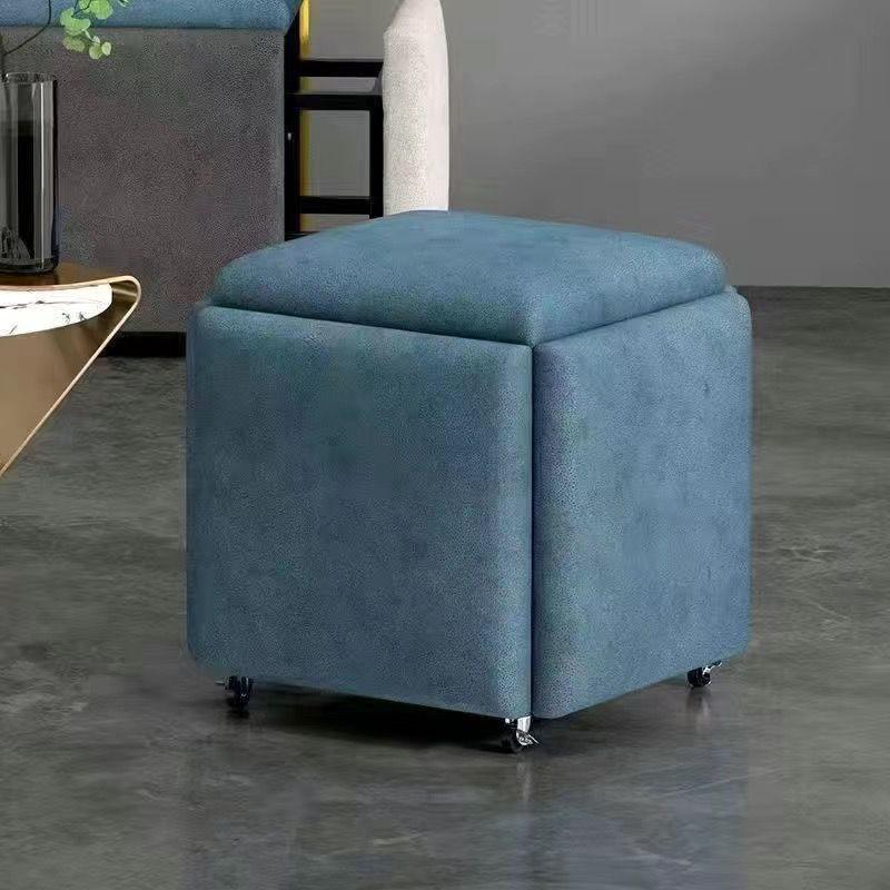 Taburete Cubo de Rubik Multifuncional - Otomana de Almacenamiento 5 en 1, Sirve como Mesa de Centro, Banco de Comedor y para Zapatos, Estilo Nórdico, silla