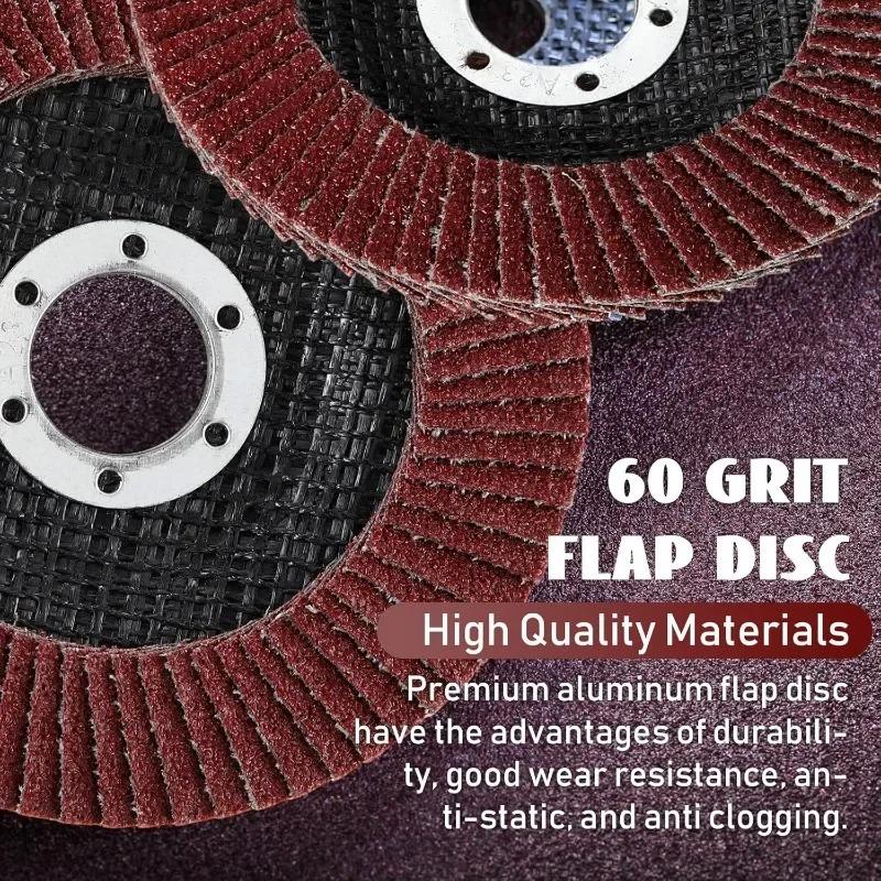 5/1PCS Red Sand Flap Discs 40 60 80 120 Grit Grinding Disc For Angle Grinder Polishing Pads Sanding Wheel Grinding Welding Tools