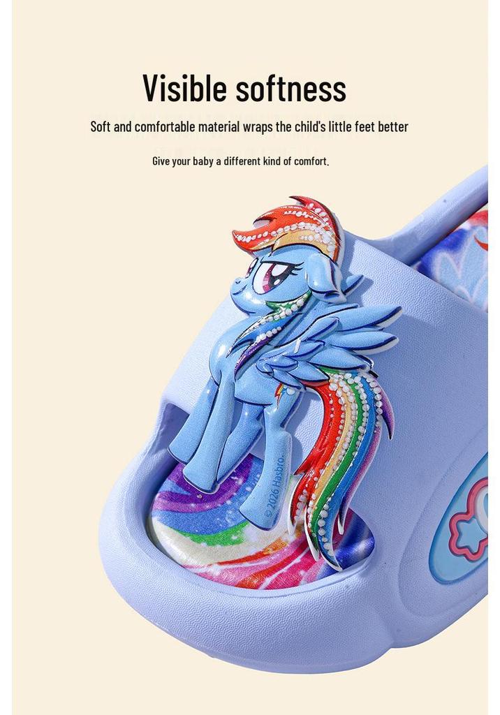 My Little Pony Non-Slip Girls' Slippers: Cute, Soft Sole for Mother-Daughter Wear at Home