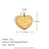 MamacitaSlay 316L Stainless Steel Heart Irregular Charms 18K Gold Plated Waterproof Jewelry For DIY  Earrings Necklace Bracelet
