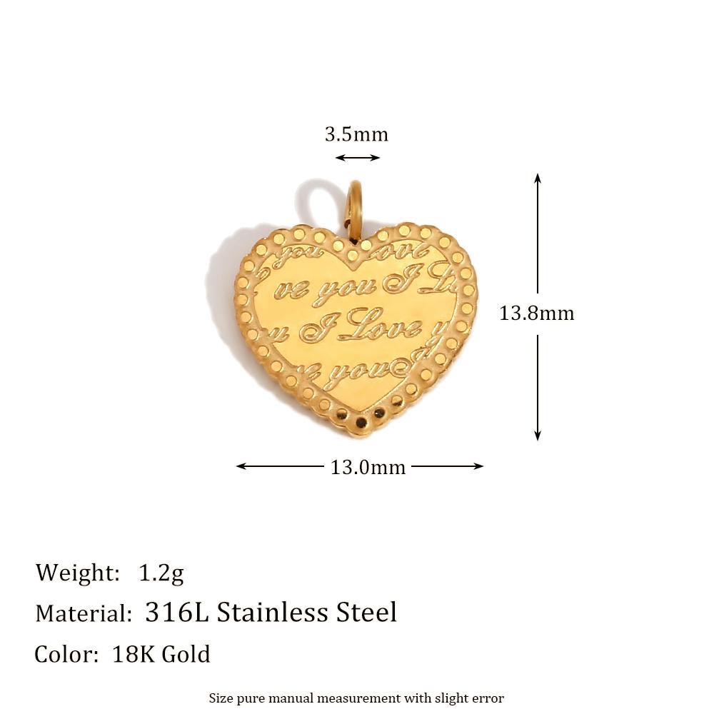 MamacitaSlay 316L Stainless Steel Heart Irregular Charms 18K Gold Plated Waterproof Jewelry For DIY Earrings Necklace Bracelet