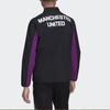 adidas Mufc Trv Coach Logo Zipper lapel Soccer/Football Jacket Black Men's GR3911