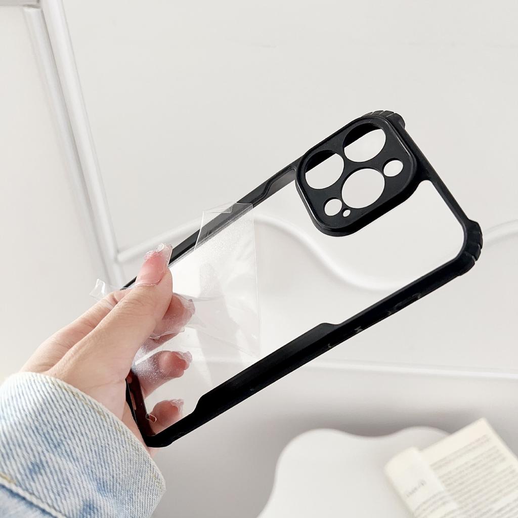 Precision Perforated Transparent Acrylic Phone Case Suitable for iPhone 16 Pro Max Protective Case, iPhone 14 Solid Color 15 Minimalist