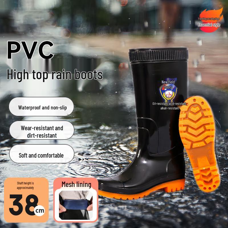 Zhuopu Men s High-Top Non-Slip Work Rain Boots EU 43