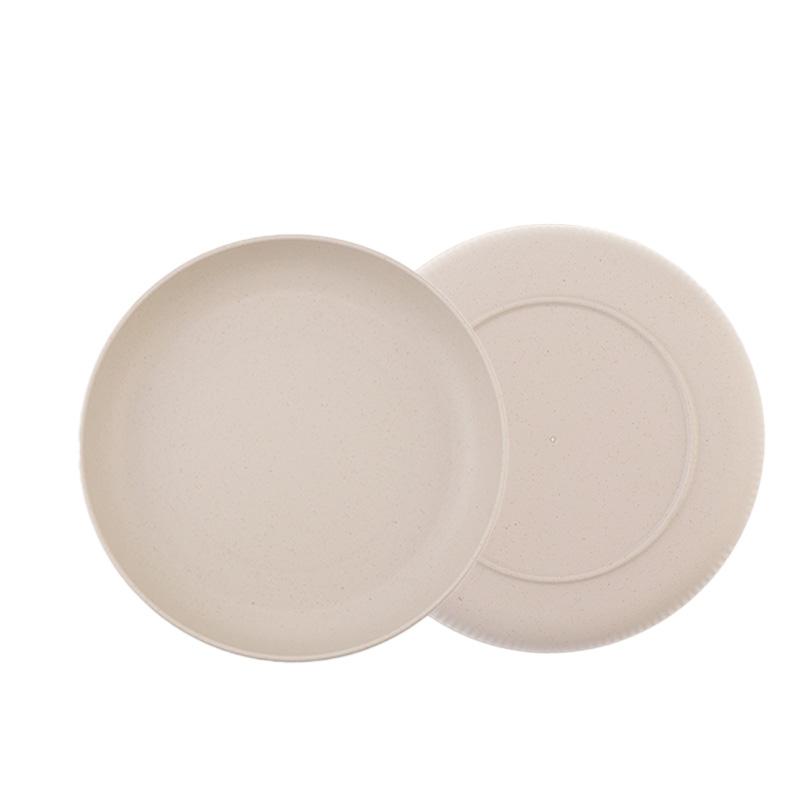 4pcs 8.9 Inch Unbreakable Lightweight Plates Wheat Straw Fiber FoodGrade Mixed Color Deep Plates Microwave and Dishwasher Plates