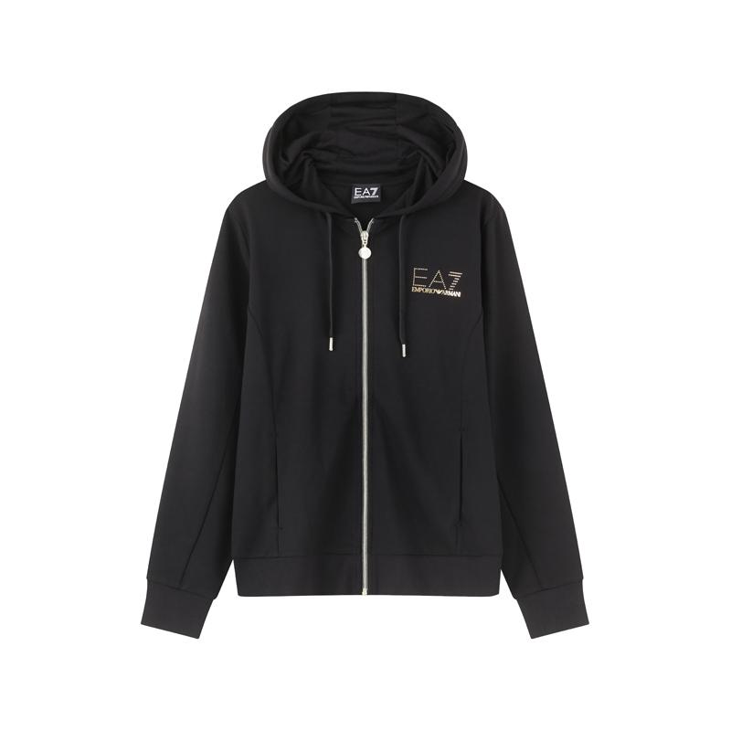 Emporio Armani Logo Pattern Lightweight Hooded Zip-Up Sweatshirt Set Women sweatshirt set 8NTV51-TJ9RZ-1200