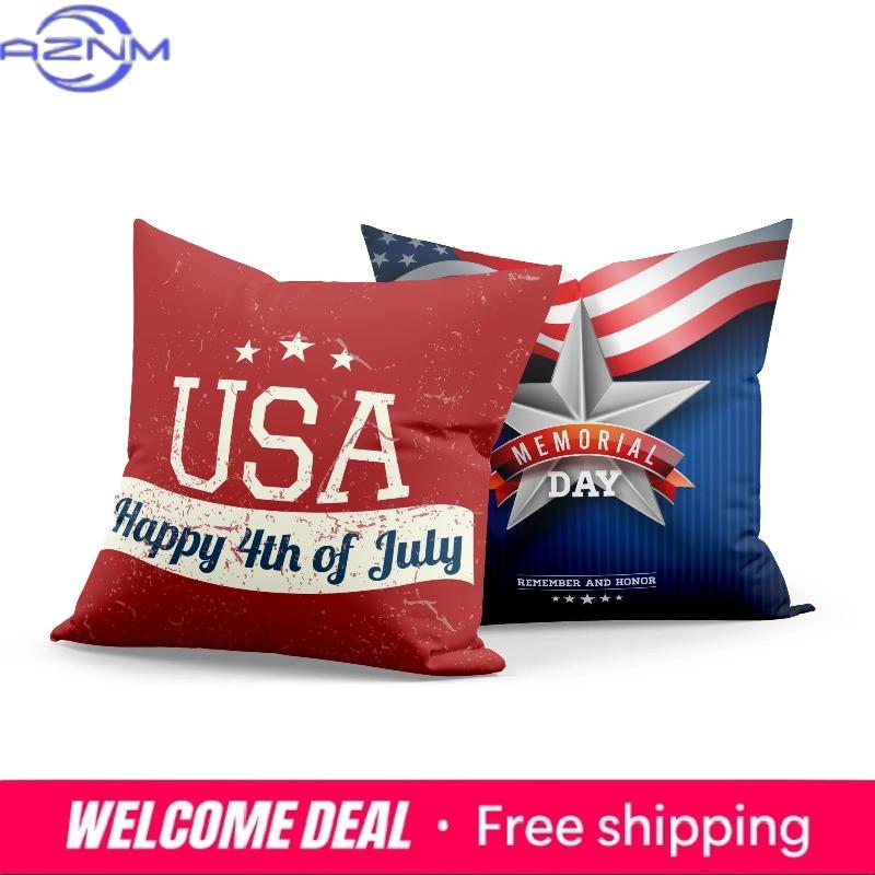 American Independence Day Series Love Usa Printed Square Home Decoration Pillowcase Cojines Decorativos Para Sof Akcesoria Kuch
