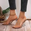Fashion Women Sandals 2024 New Fashion Transparent High Heel Sandals Summer Sexy High Heel Thin Heels Shoes for Women Sandalias De Mujer