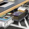 Large Capacity Under Desk Drawer Self Adhesive Desk Organizer Pull Out Storage Box  Household