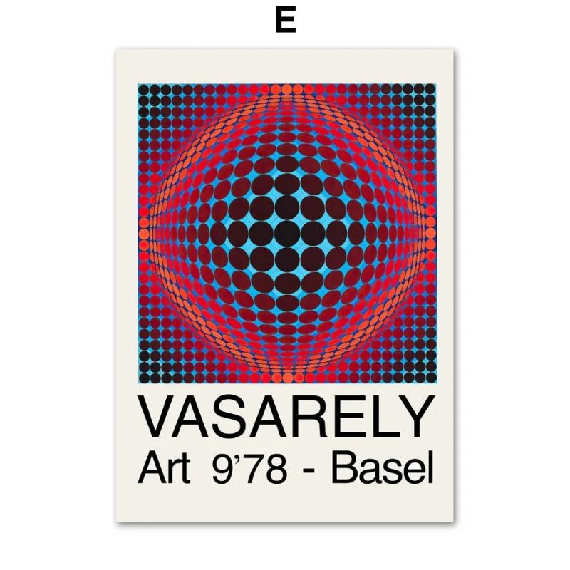 Nordic Victor Vasarely Zebra Psychedelic Geometry Wall Art Poster and Prints Canvas Painting Wall Pictures for Living Room Decor