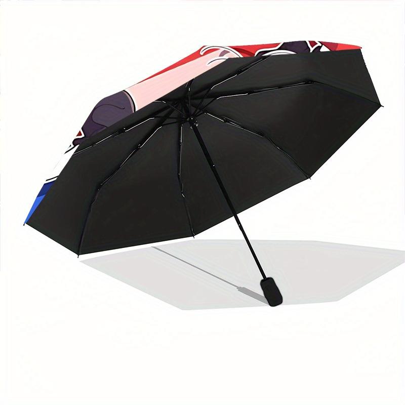 1pc Automatic Open/close Folding Portable Cute Outdoor Umbrella  with 8-Ribs Structure for Women/Men, A0901009