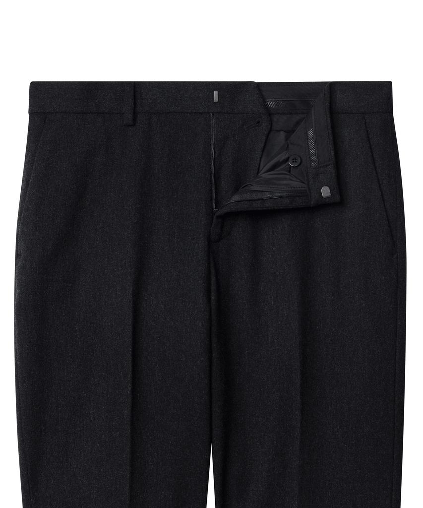MUSINSA STANDARD Wool Flannel Wide Slacks [Charcoal Gray]