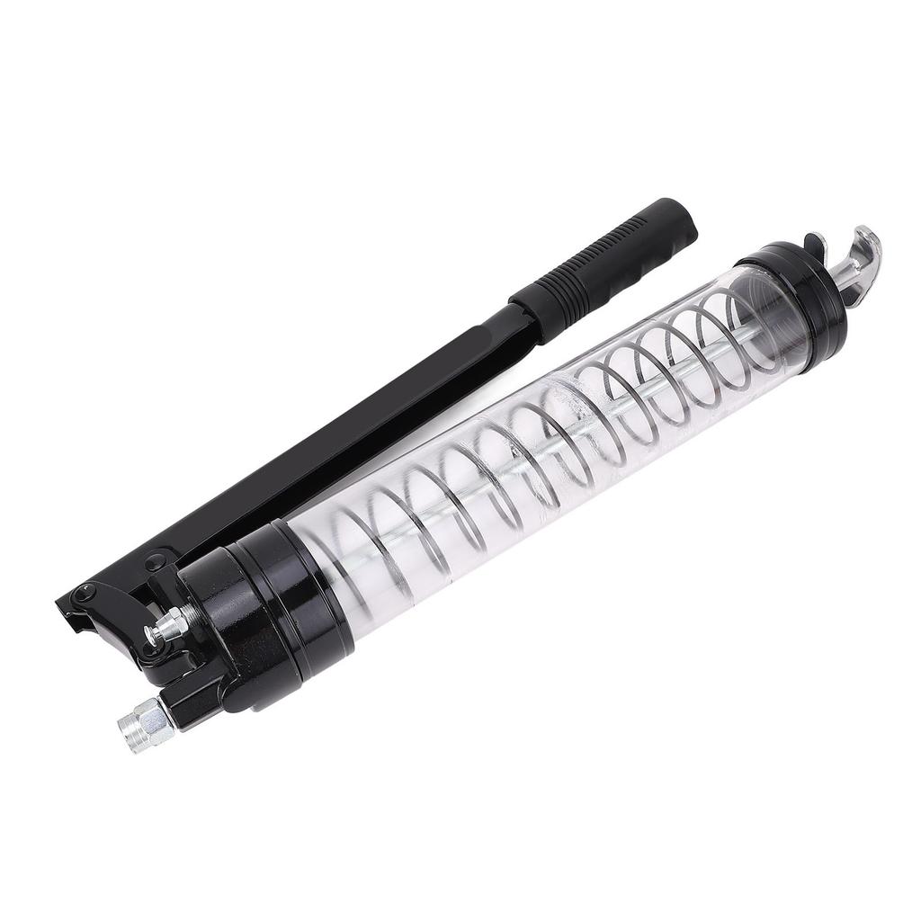 Transparent Tube Grease Gun 600CC High Pressure Visible Dual Piston Grip Grease Filling Tool for Hom