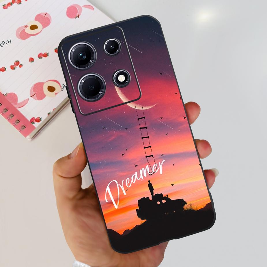 For Infinix Note 30i Case X6716 Stylish Cat Flowers Painted Cover Soft Silicone Phone Case For Infinix Note 30 Pro Note30 Bumper
