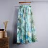 Bohemian Long Skirt Summer Retro Beach Skirt European and American New Style Printed Chiffon Skirt