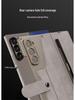 Samsung Z Fold7 Business Style Armor Flip Case with Pen Slot, Card Holder, and Screen Protector.