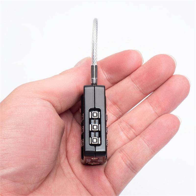 Customs Lock Luggage Lock Suitcase Lock Password Lock Travel Lock Practical Combination Padlock with Steel Cable