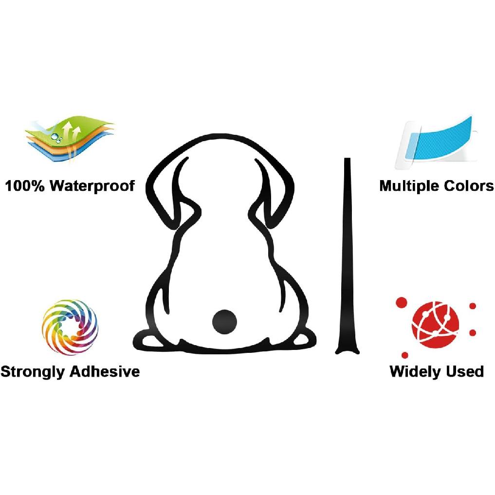Dog Wiper Sticker for Cars, Waterproof Vinyl Cute Dog Waving Tail Rear Window Windshield Sticker Decal, Funny Lovely Animal Rear Wiper Decoration