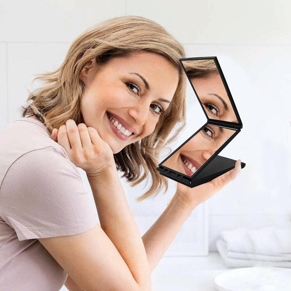 Zrcadla 4směrná cestovní zrcadla na make-up trojitá zrcadla na stříhání vlasů víceúhlová zrcadla na stříhání vlasů stolní kosmetická