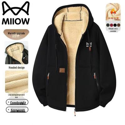 Maoren Men's Winter Fleece-Lined Hooded Jacket