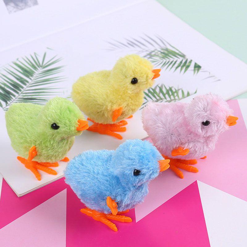 Fluffy Wind-up Chicken Dance Clockwork Plush Kids Toy