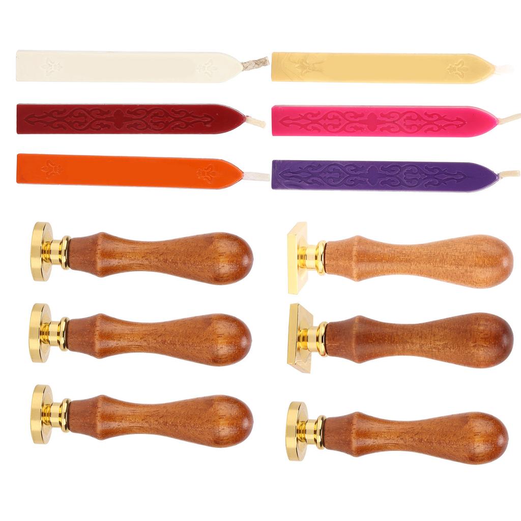 Wax Seal Stamp Kit Clear Pattern   Classic Sealing Kit for Envelopes Invitations Weddin
