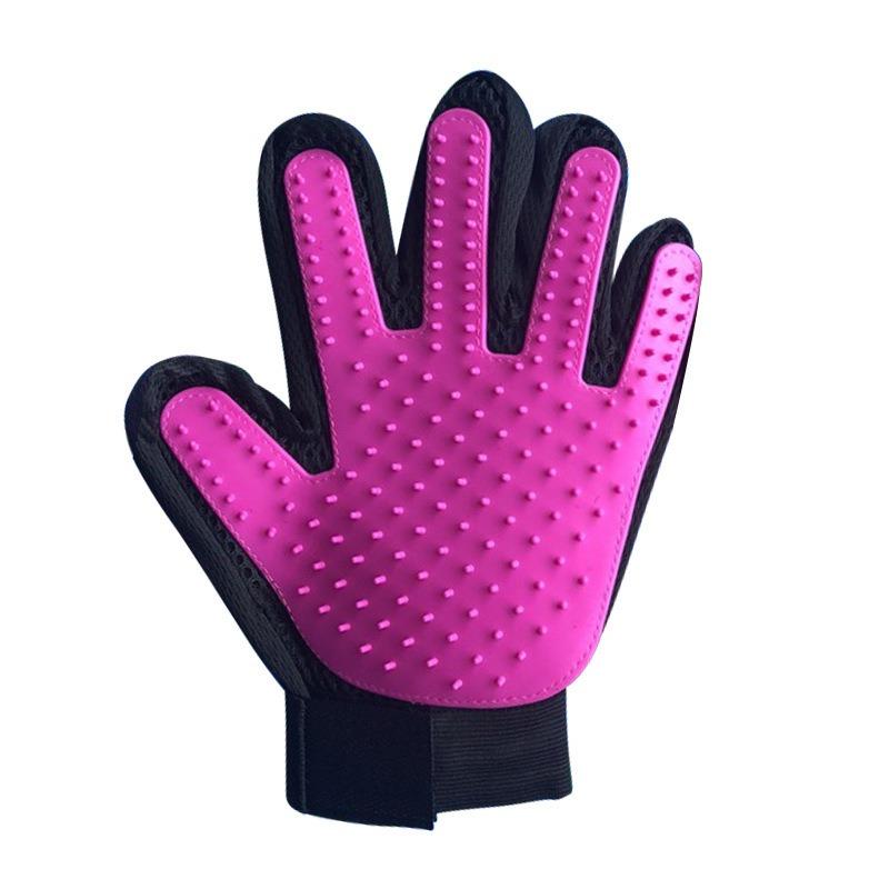 Breathable Mesh Palm Brush Pet Deshedding Glove For Cat And Dog Hair Removal
