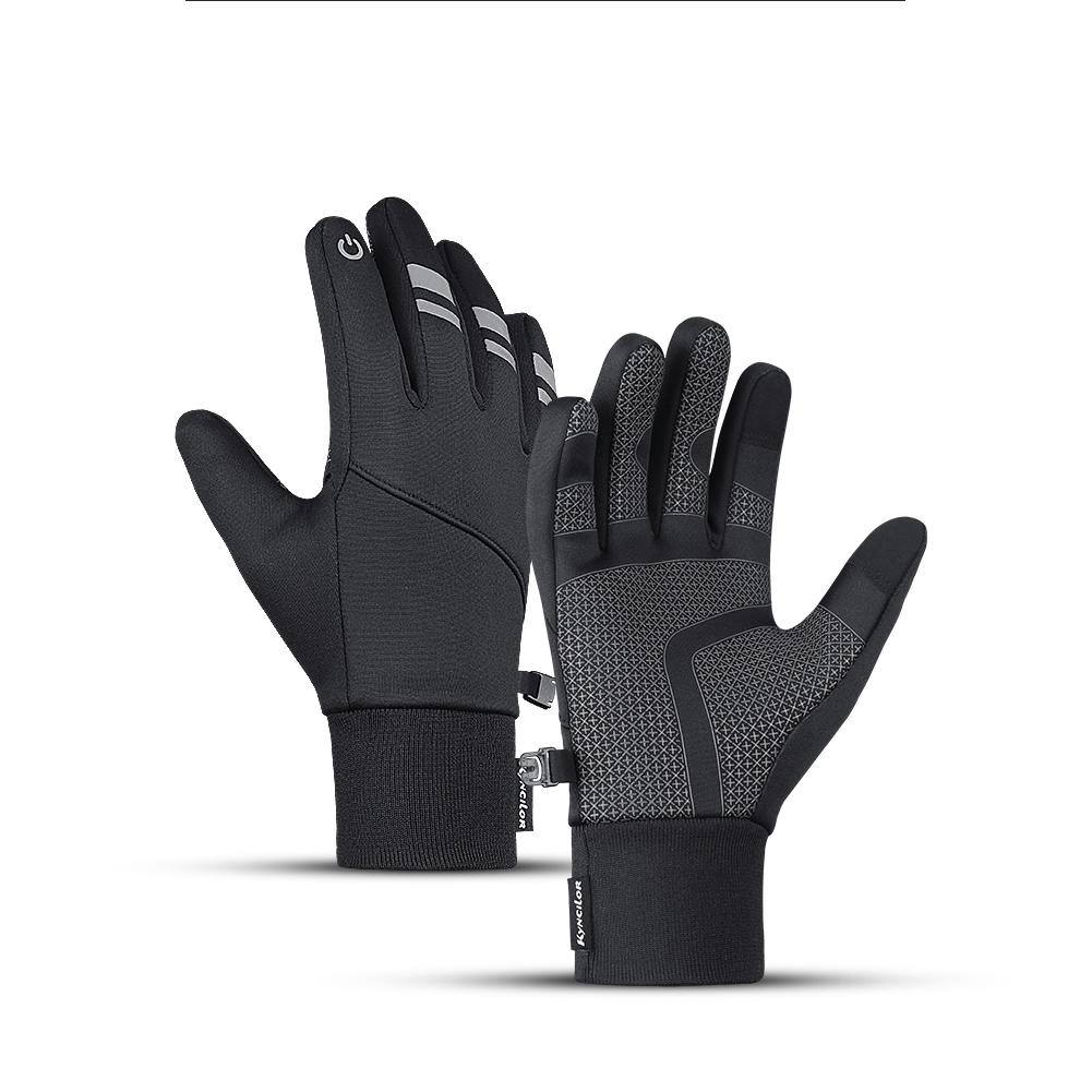 Men Women Outdoor Cycling Gloves Autumn Winter Thickened Warmth Breathable Touchscreen Windproof Anti-slip Mitt For Driving Skiing