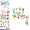 7pcs Eco-friendly Baby Teething Toys Set For 0-6 Months Non-toxic And Safe