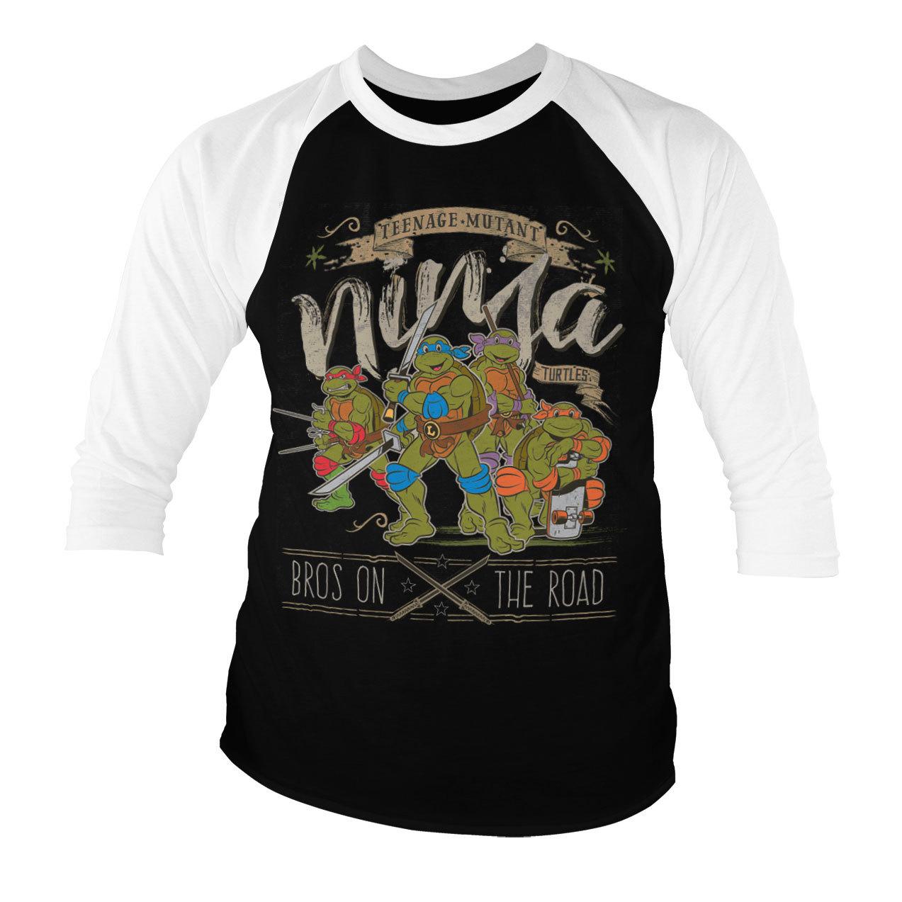 T-Shirt À Manches 34 Officiellement Licencié TMNT Bros Sur La Route S-XXL XXXL