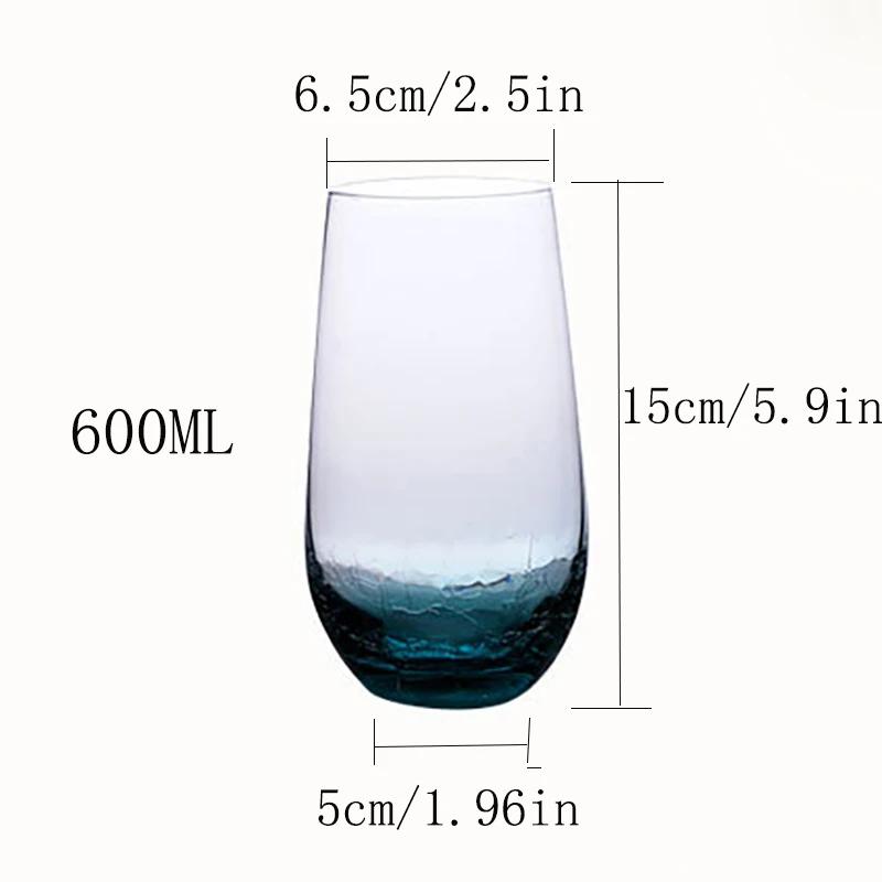 Ice Crack Wine Glass Cocktail Glass Stemware Juice Champagne Glass Wedding Party Bar Kitchen Goblet