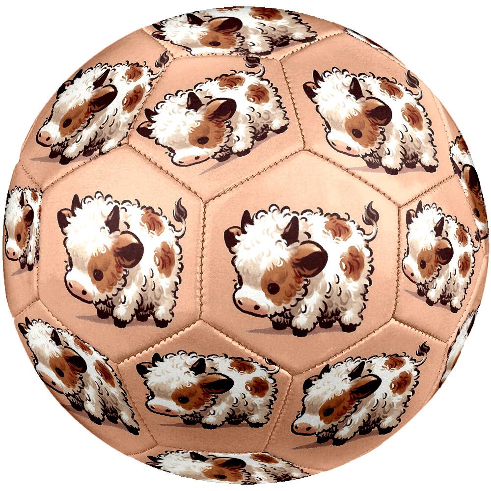 1pc Fluffy Cow Illustration Size 5 Soccer Ball Professional Match Training Football Indoor &Outdoor Sports Ball Lightweight Durable c6598