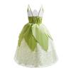 [Dressy Daisy] Toddler Girl Frog Princess Costume Cosplay Dress Set Kids Princess Magic Kiss Fancy Dress Halloween Accessories Included Size 8-10