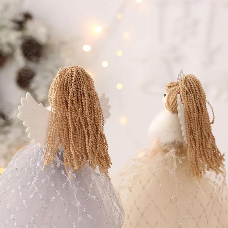 Carina Decorazione Angelo Ragazza Albero di Natale Xmas Ornamenti Stella Puntale Albero di Natale Regali Bambola Ragazzina Angelo Nuovo