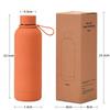 500 ml Edelstahl-Thermoskanne mit kleiner Öffnung, tragbare Outdoor-Sport-Wasserflasche mit Silikongriff, Kaffeetasse