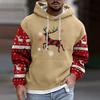 Men S Long Sleeve Hooded Sweatshirt 3d Christmas Print Street Style
