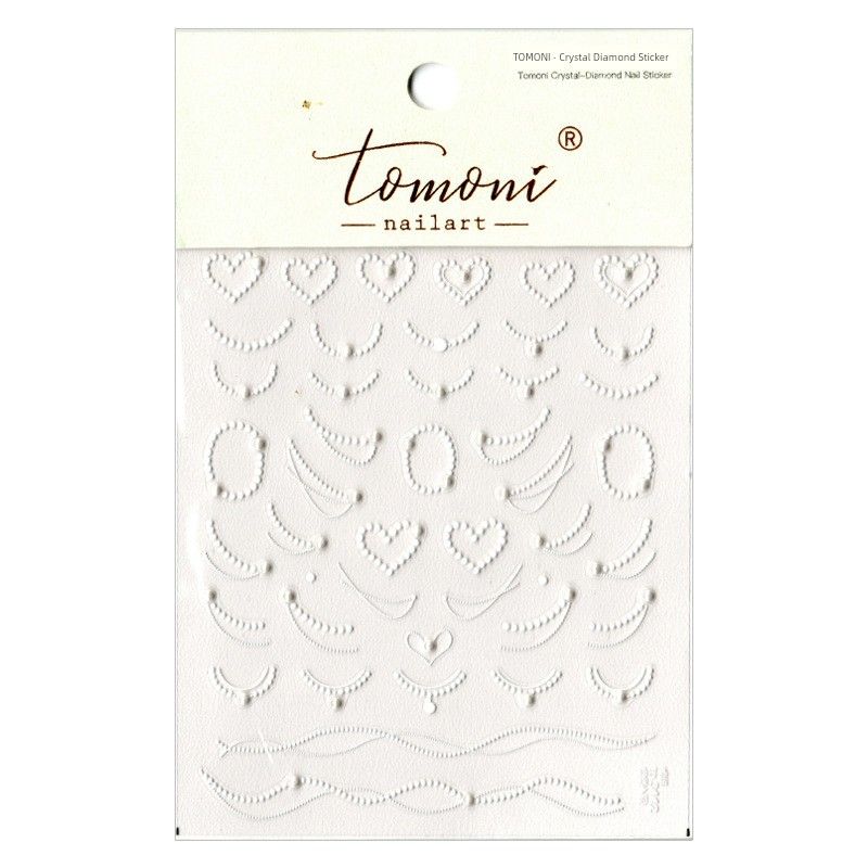 

Stickers Pearl Chain Bright Crystal Ribbon Three-Dimensional Stickers Pearl Love Nail Sticker Aura Bright French-Style Nail Stickers Rhinestone Flower Crystal Diamond (to 3112 Pearl Love/Pearl)