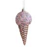 Christmas Ornament Sparkling Pink Series Ice Cream Doughnut Shape Hanging Pendant Farmhouse Xmas Decor