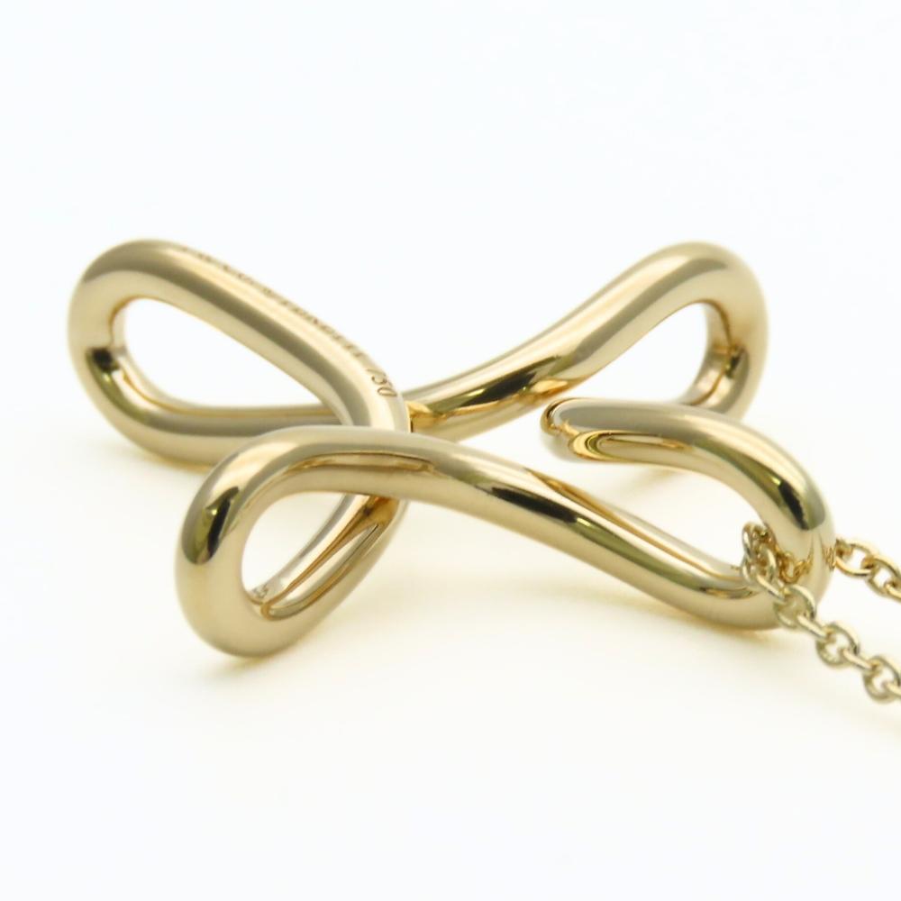 Used TIFFANY&Co. Necklace Infinity cross K18 yellow gold 4.6g Yellow Gold