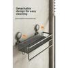 Suction Cup Storage Rack for Bathroom Washstand, Wall-Mounted, No-Drill, Toilet and Washroom Organizer