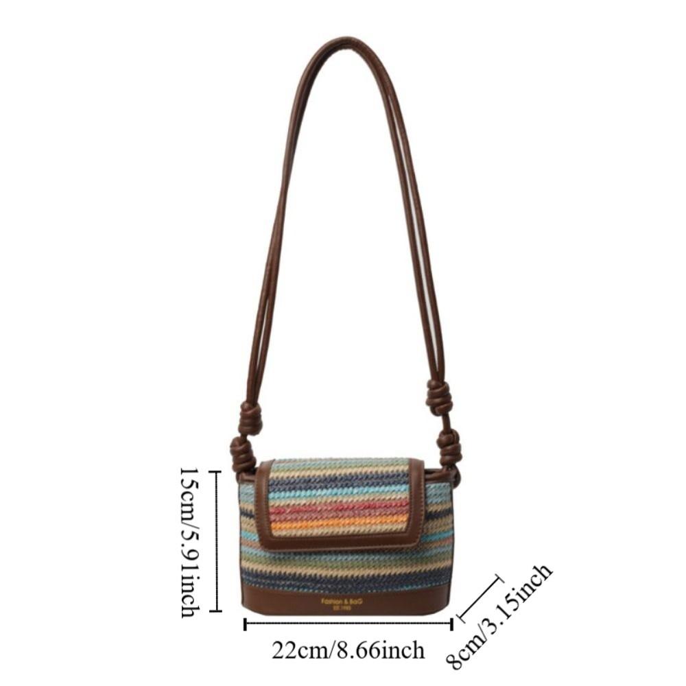 Shopping Bag Straw Bag Large Capacity Bohemian Shoulder Bag Simple Weave Bag  Summer