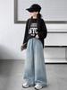 Herbst 2026 Mädchen Weite Golfhose - Gerade, Vielseitige Jeans für Kinder