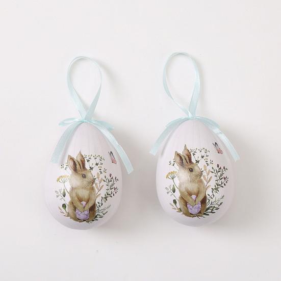 Easter Egg Foam Rabbit Ornaments Decorative Easter Decorations for Indoor Outdoor Use Christmas Holiday Party Decor Festive Atmosphere Accent
