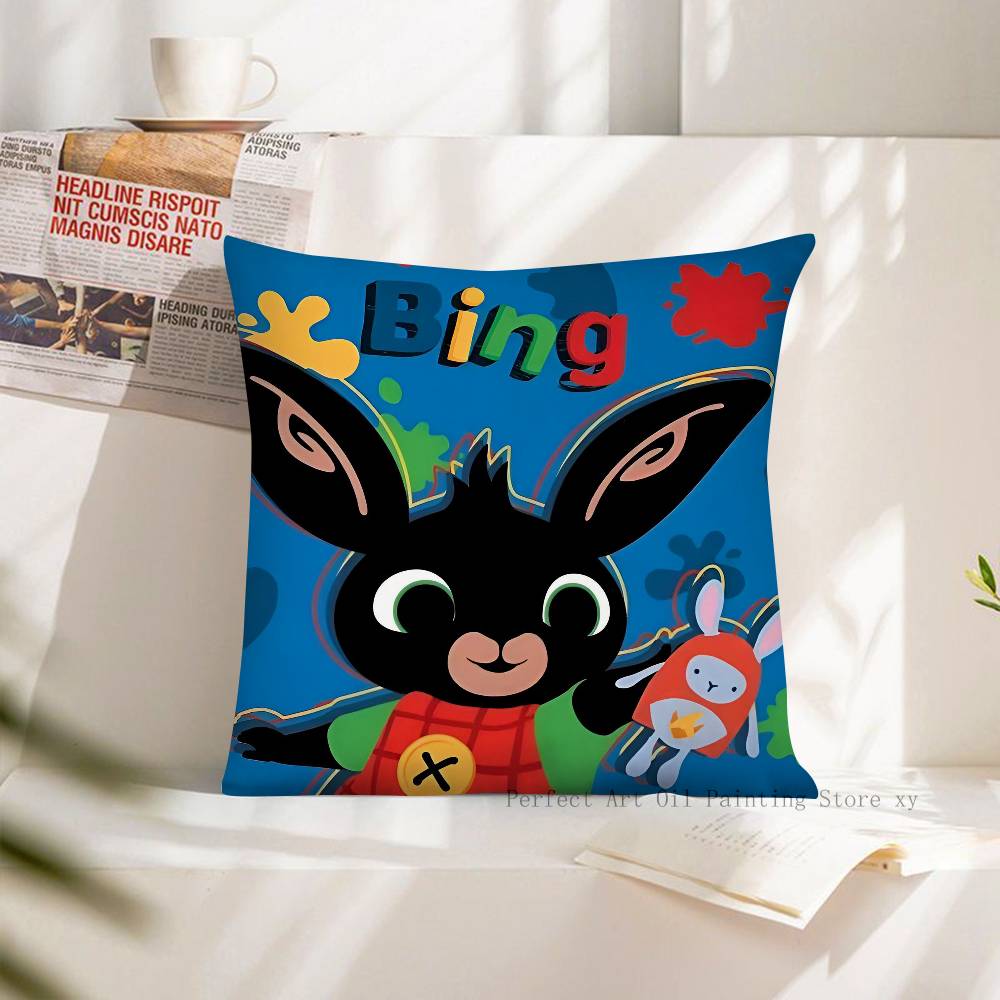 BBing Rabbit Pillow Case Fashion Square Pillowcase Bedroom Sofa Room Ins Decoration Leisure