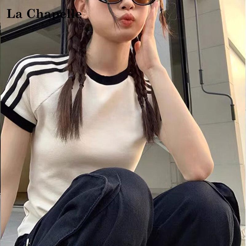 La Chapelle Women s Patchwork Raglan Short Sleeve T-Shirt XL