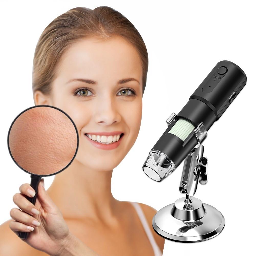 Wireless Portable Zoom Microscope 1000X HD Magnifier Digital Video Camera 8 LED Skin Detector Analyzer